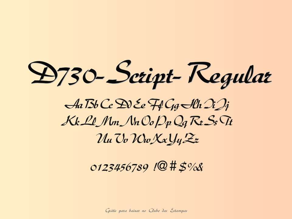 Fonte D730 Script Regular Grátis Para Baixar