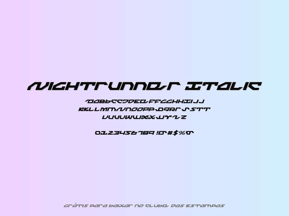Fonte Nightrunner Italic Grátis Para Baixar