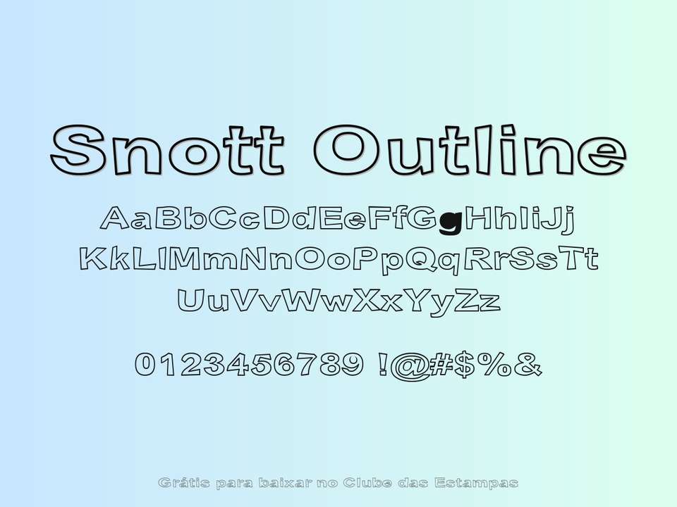 Fonte Snott Outline Grátis Para Baixar