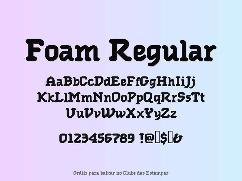 Fonte Foam Regular Grátis Para Baixar