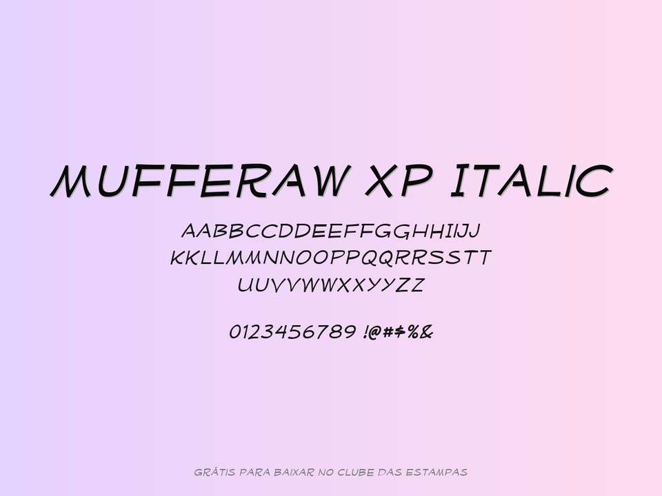 Fonte Mufferaw Xp Italic Grátis Para Baixar