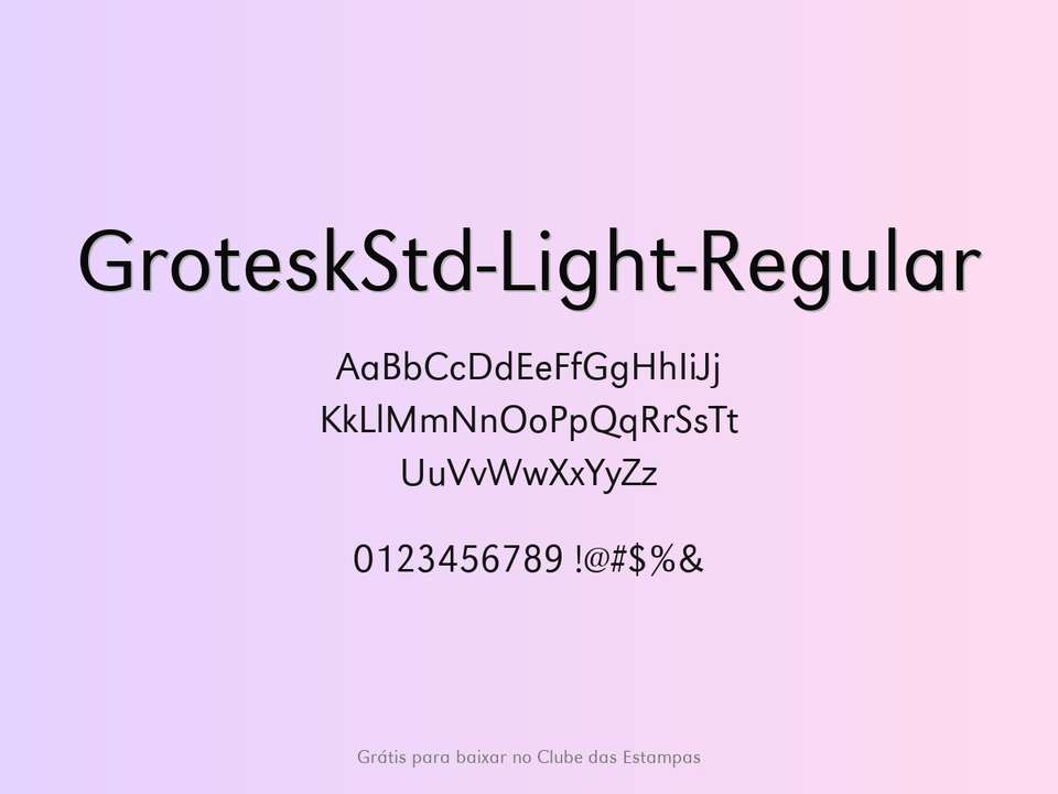 Fonte Groteskstd Light Regular Grátis Para Baixar