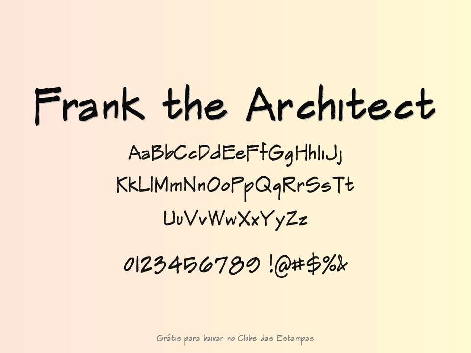 Fonte Frank The Architect Grátis Para Baixar