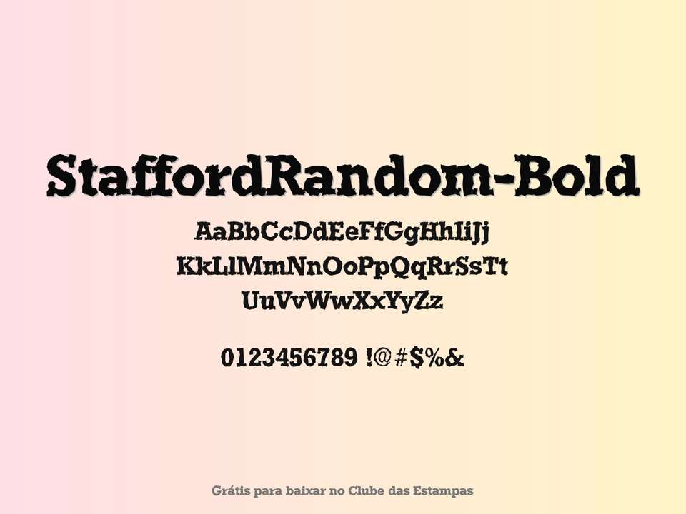 Fonte Staffordrandom Bold Grátis Para Baixar