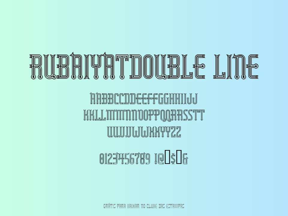 Fonte Rubaiyatdouble Line Grátis Para Baixar