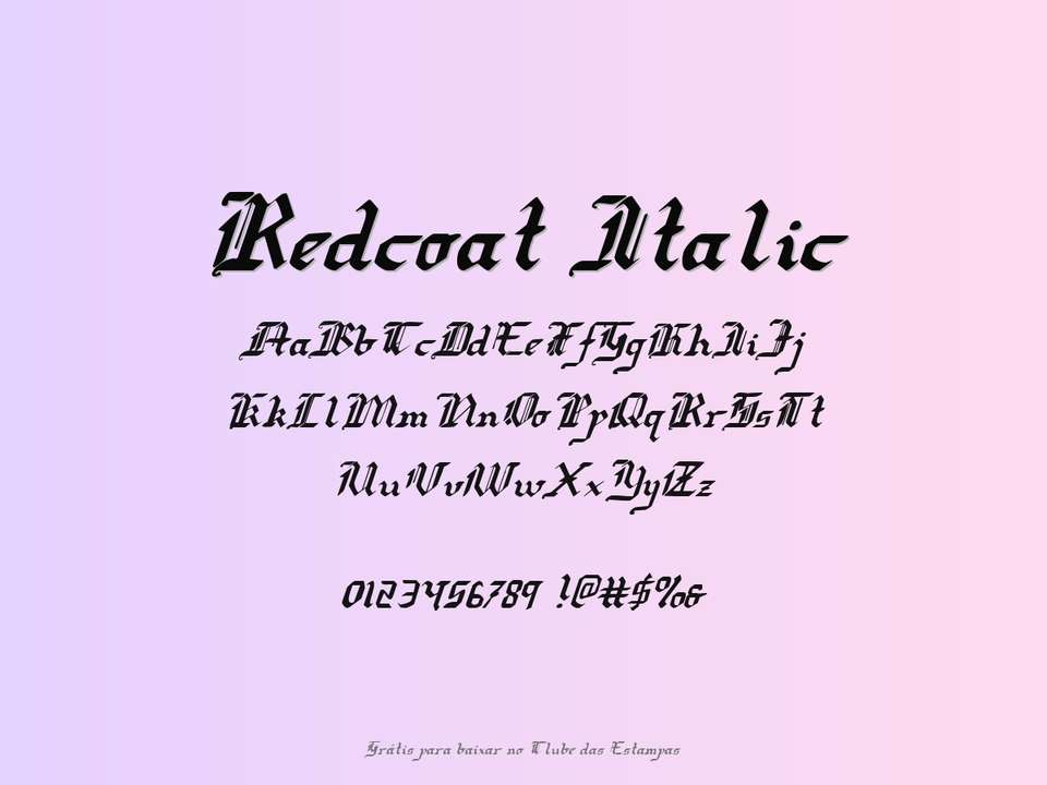 Fonte Redcoat Italic Grátis Para Baixar
