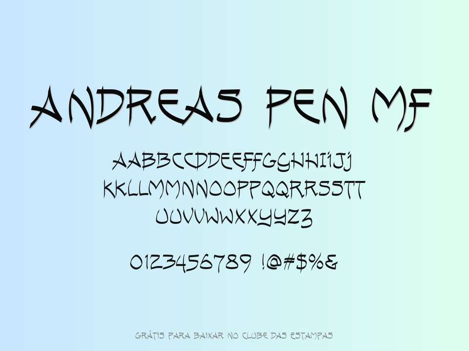Fonte Andreas Pen Mf Grátis Para Baixar
