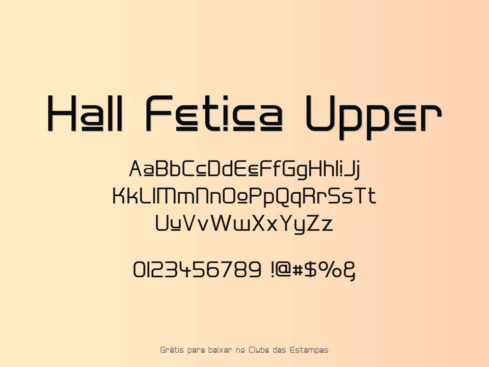 Fonte Hall Fetica Upper Grátis Para Baixar