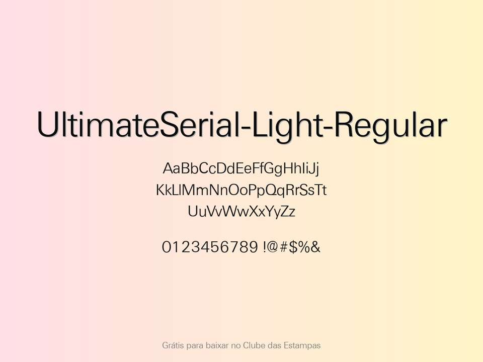 Fonte Ultimateserial Light Regular Grátis Para Baixar