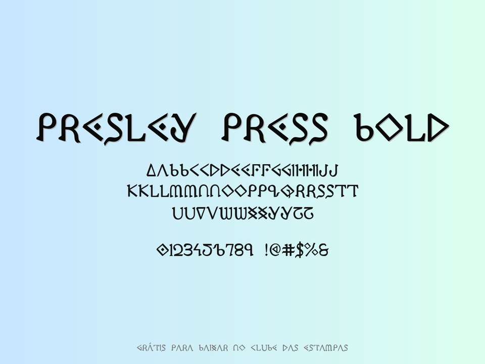 Fonte Presley Press Bold Grátis Para Baixar