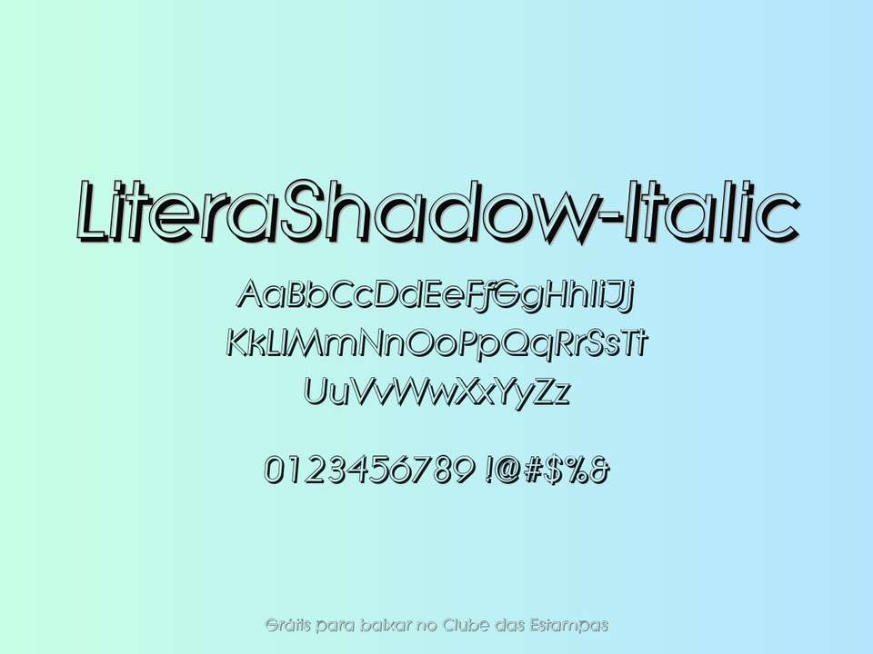 Fonte Literashadow Italic Grátis Para Baixar