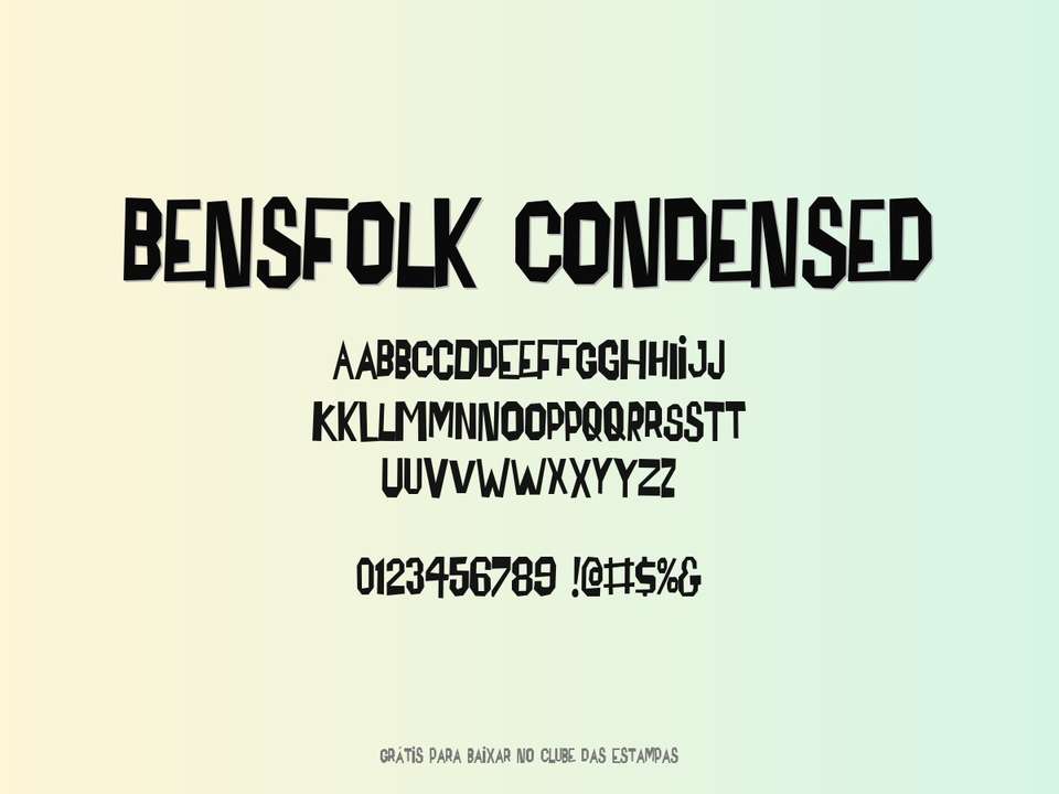 Fonte Bensfolk Condensed Grátis Para Baixar