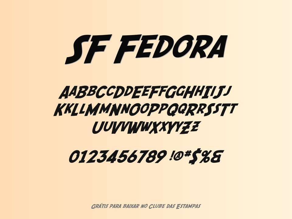 Fonte Sf Fedora Grátis Para Baixar