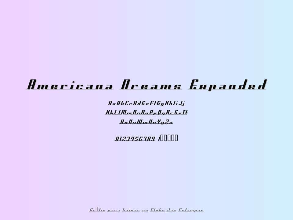 Fonte Americana Dreams Expanded Grátis Para Baixar