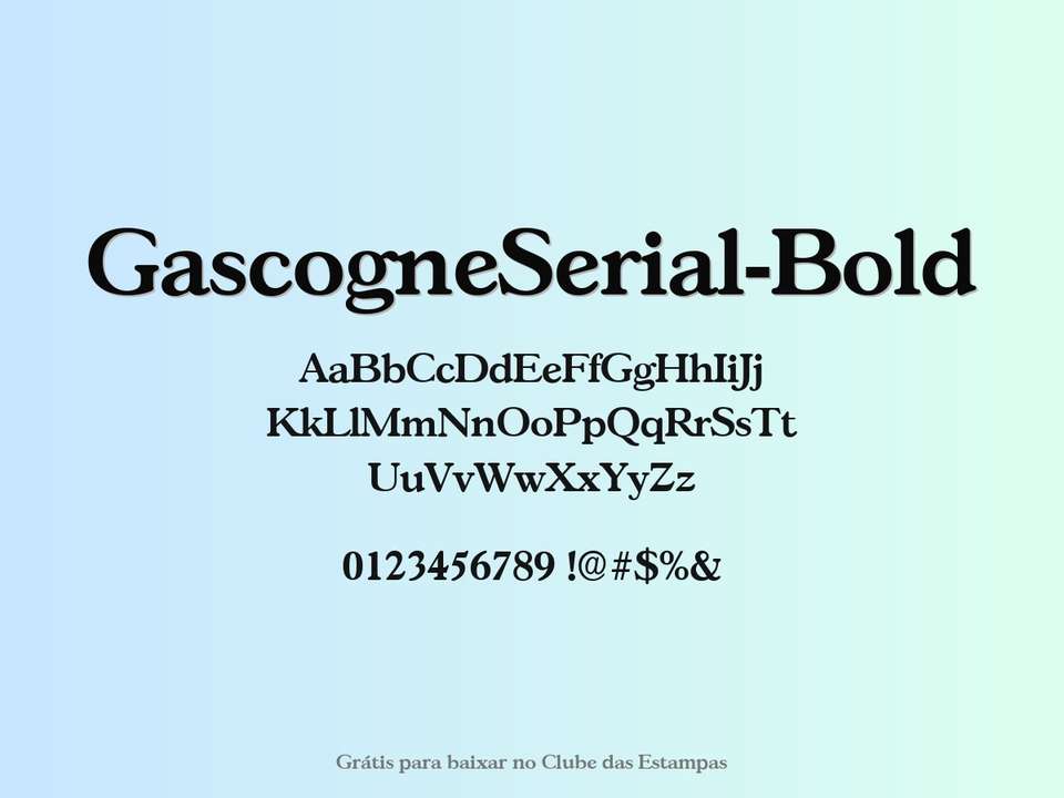 Fonte Gascogneserial Bold Grátis Para Baixar