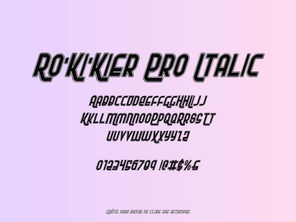 Fonte Ro'ki'kier Pro Italic Grátis Para Baixar