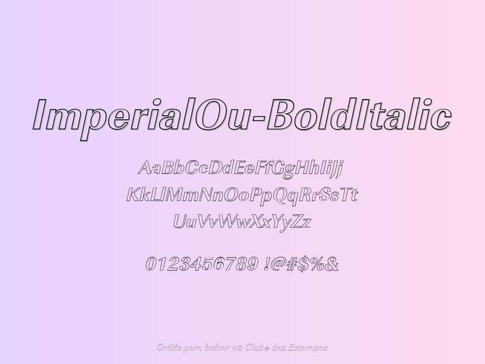 Fonte Imperialou Bolditalic Grátis Para Baixar