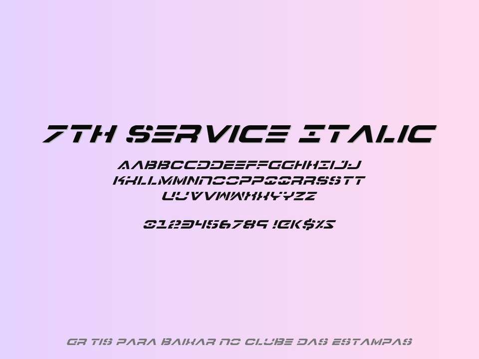 Fonte 7th Service Italic Grátis Para Baixar