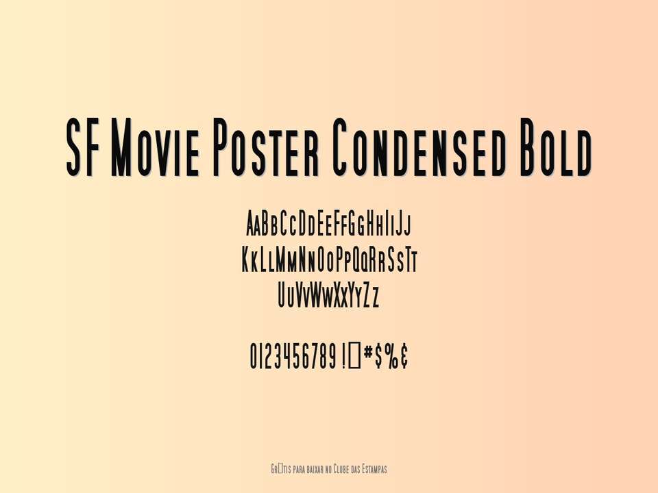 Fonte Sf Movie Poster Condensed Bold Grátis Para Baixar