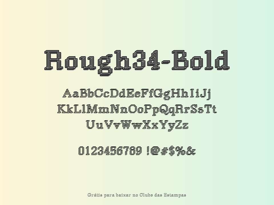 Fonte Rough34 Bold Grátis Para Baixar