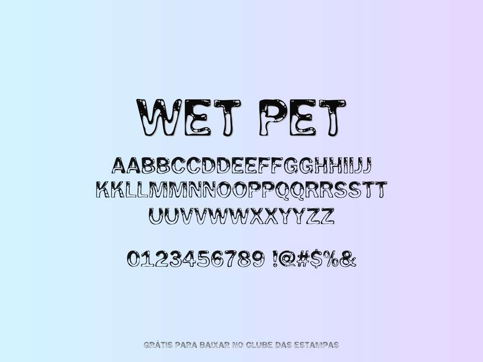 Fonte Wet Pet Grátis Para Baixar