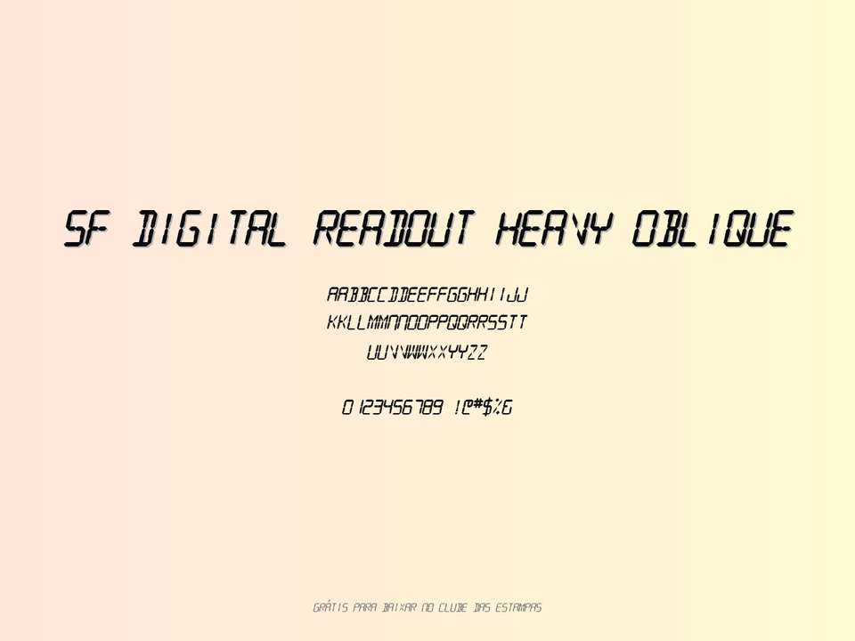 Fonte Sf Digital Readout Heavy Oblique Grátis Para Baixar