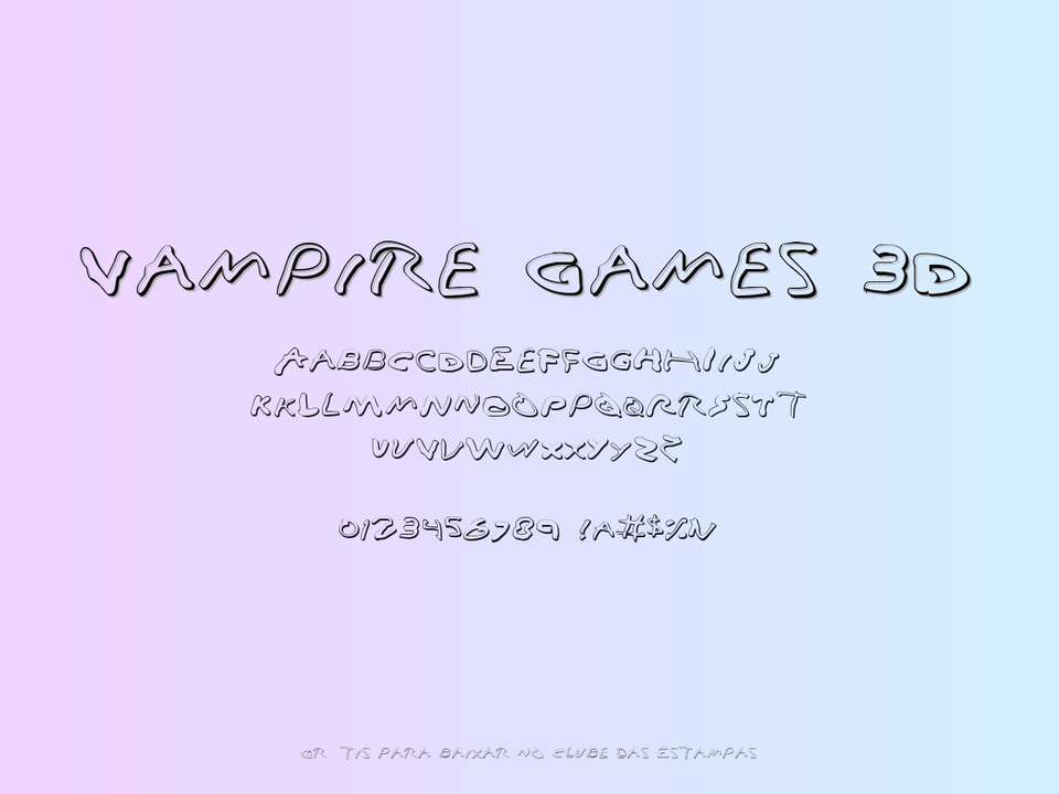 Fonte Vampire Games 3d Grátis Para Baixar