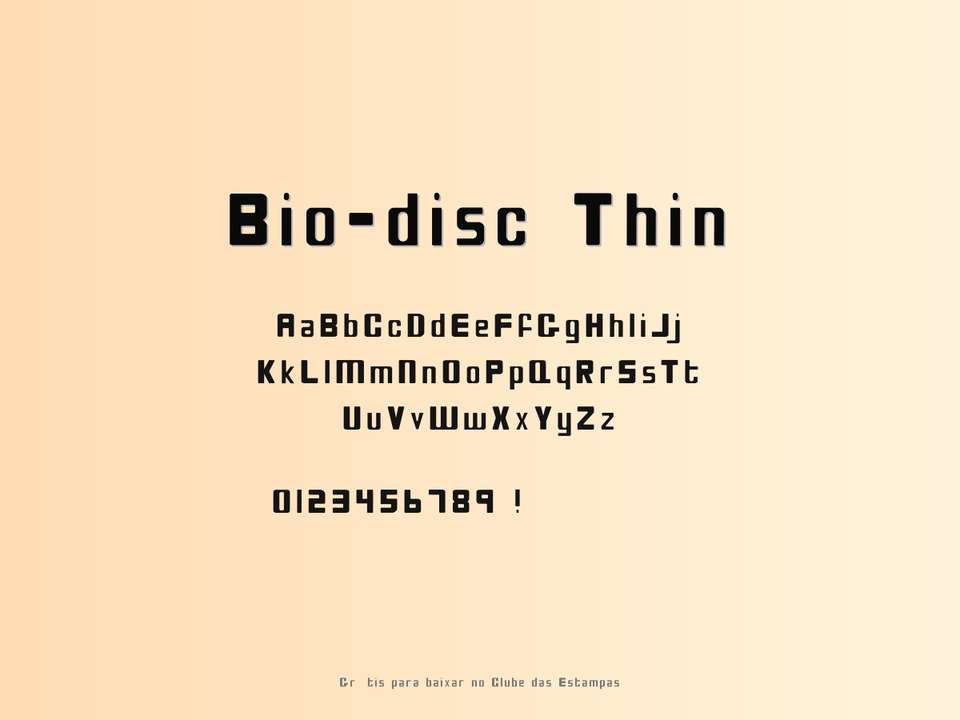 Fonte Bio Disc Thin Grátis Para Baixar