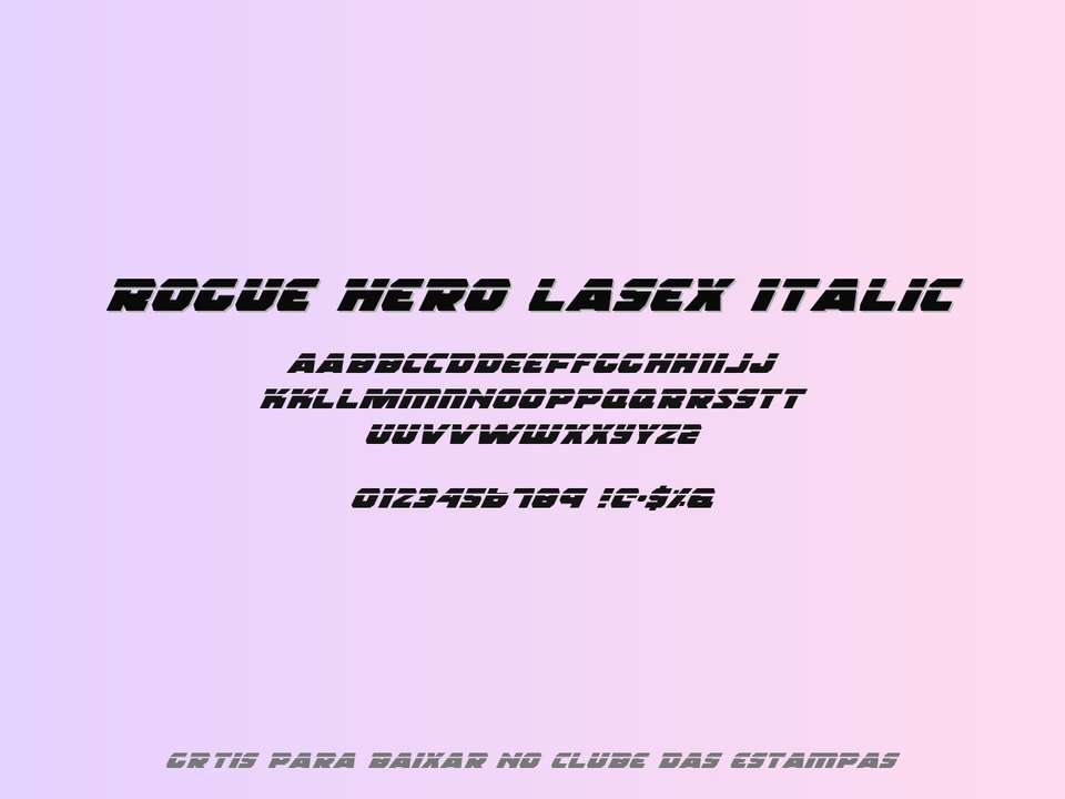 Fonte Rogue Hero Lasex Italic Grátis Para Baixar