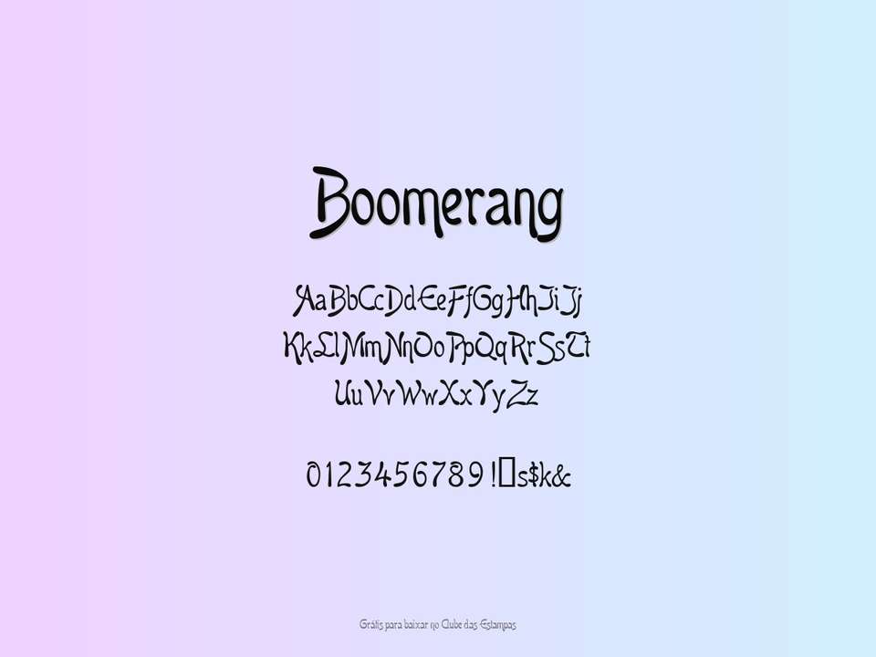 Fonte Boomerang Grátis Para Baixar