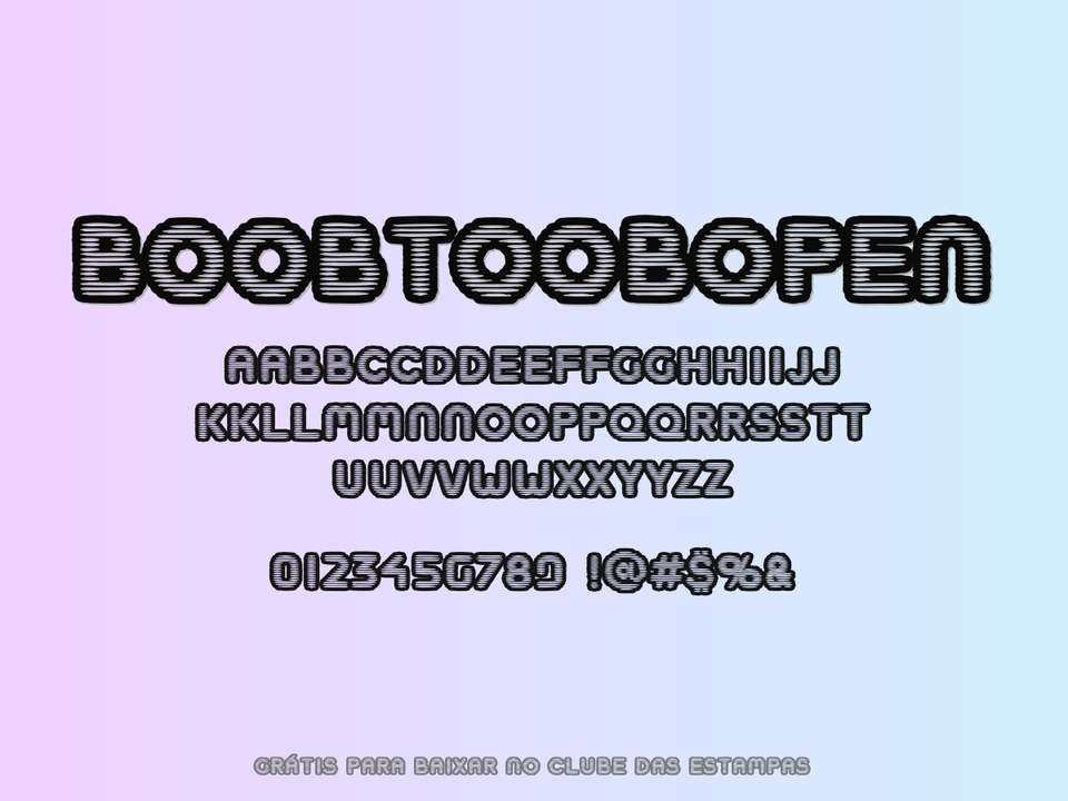 Fonte Boobtoobopen Grátis Para Baixar