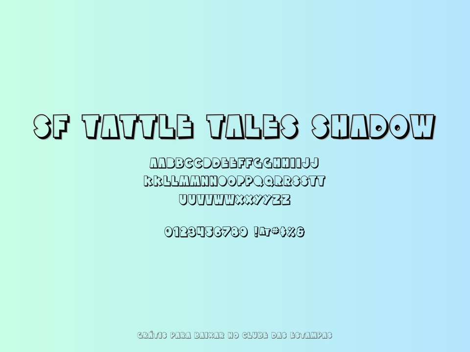 Fonte Sf Tattle Tales Shadow Grátis Para Baixar