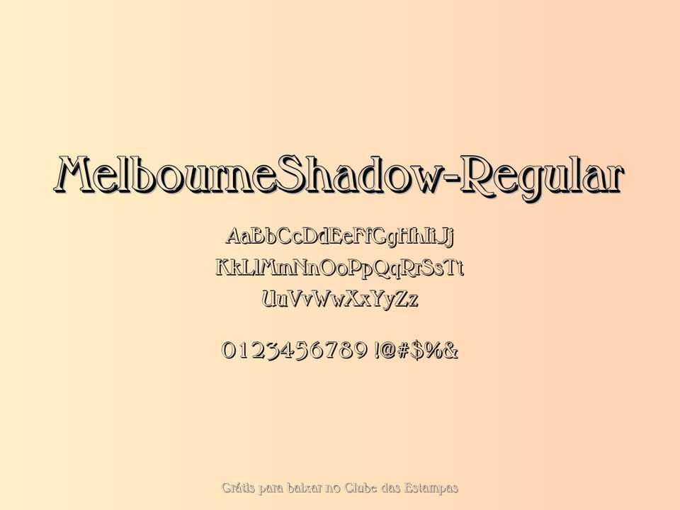 Fonte Melbourneshadow Regular Grátis Para Baixar