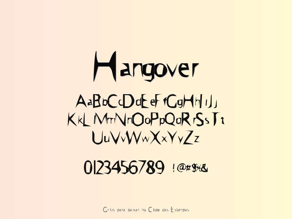 Fonte Hangover Grátis Para Baixar