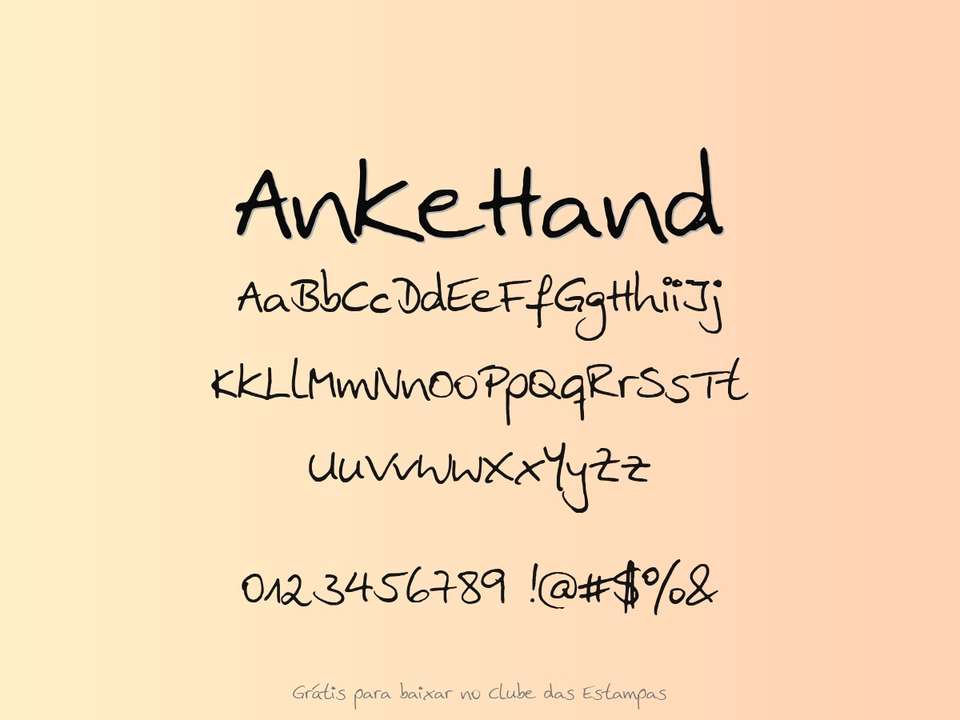 Fonte Ankehand Grátis Para Baixar