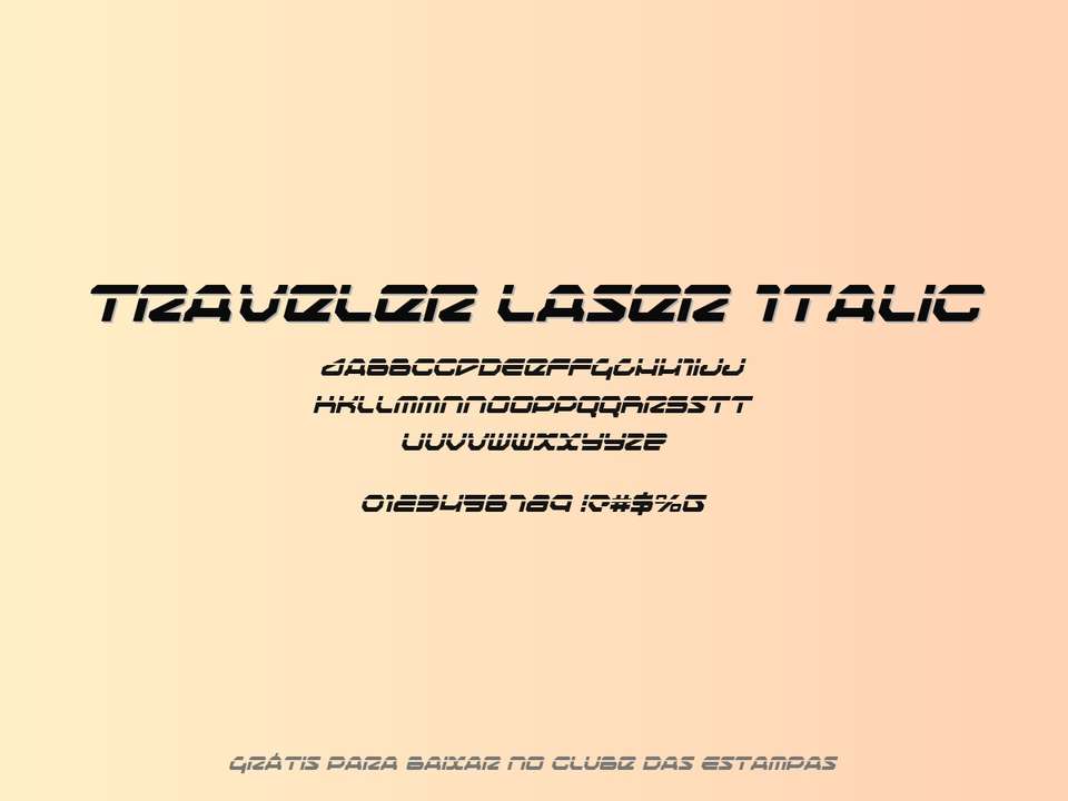 Fonte Traveler Laser Italic Grátis Para Baixar