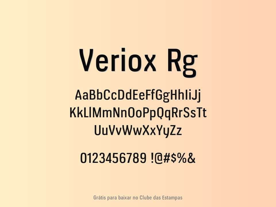 Fonte Veriox Rg Grátis Para Baixar