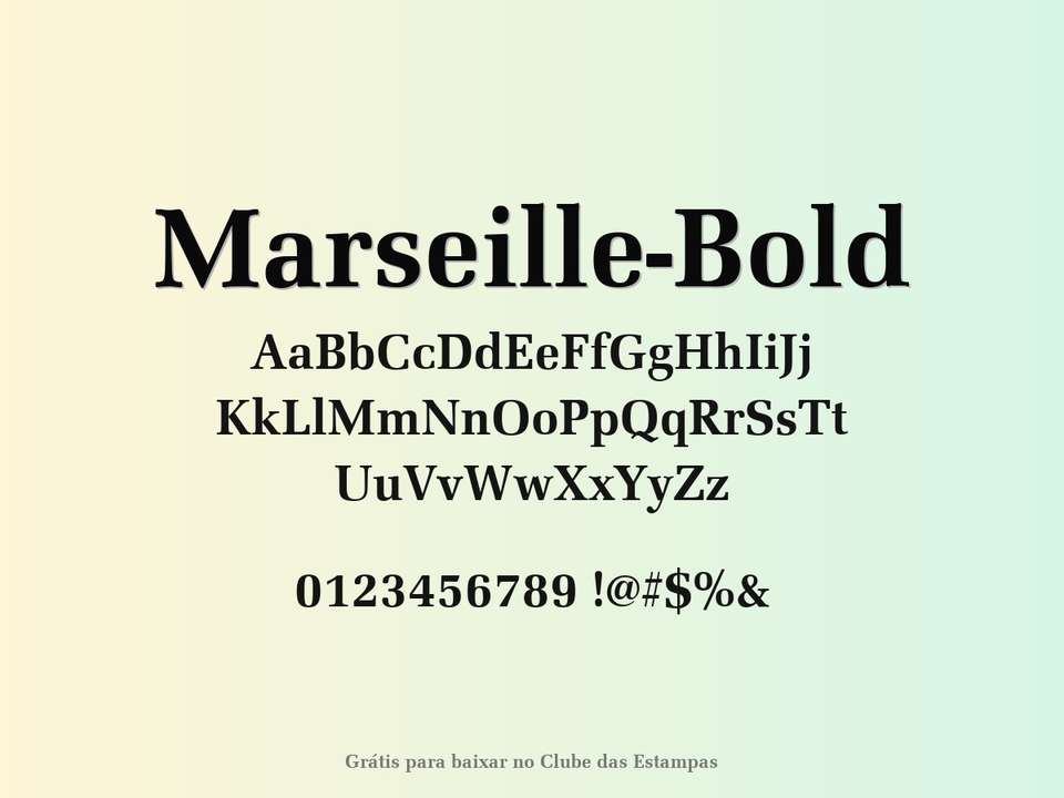 Fonte Marseille Bold Grátis Para Baixar