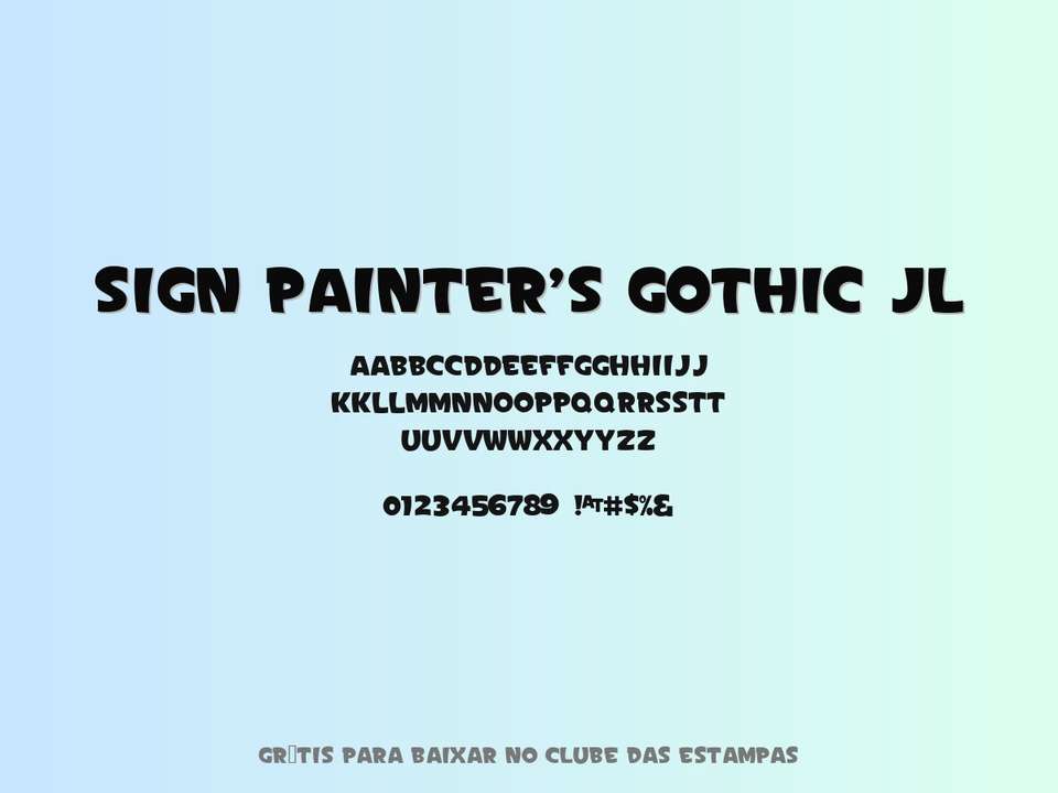 Fonte Sign Painter's Gothic Jl Grátis Para Baixar