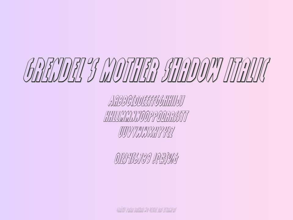 Fonte Grendel's Mother Shadow Italic Grátis Para Baixar