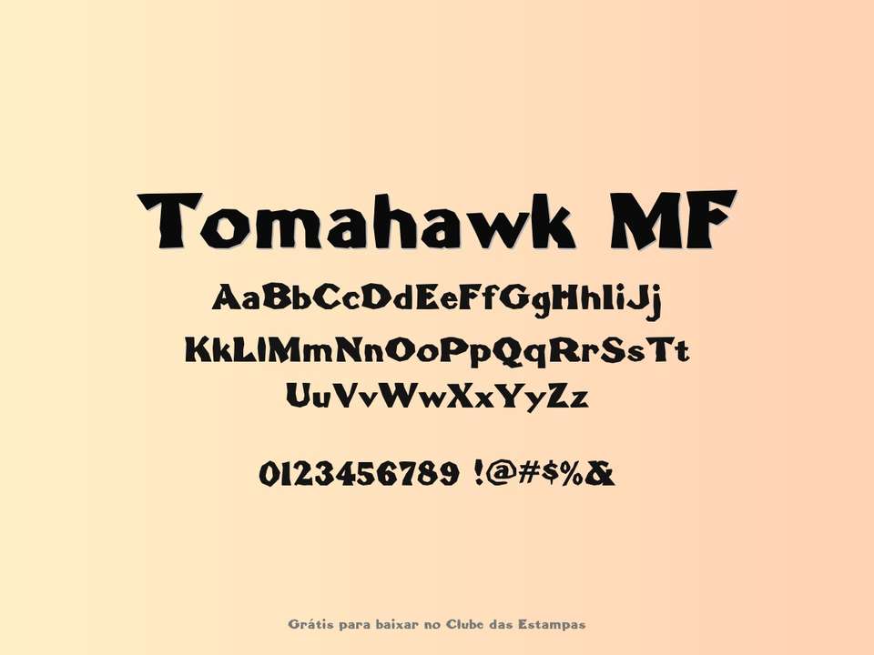 Fonte Tomahawk Mf Grátis Para Baixar