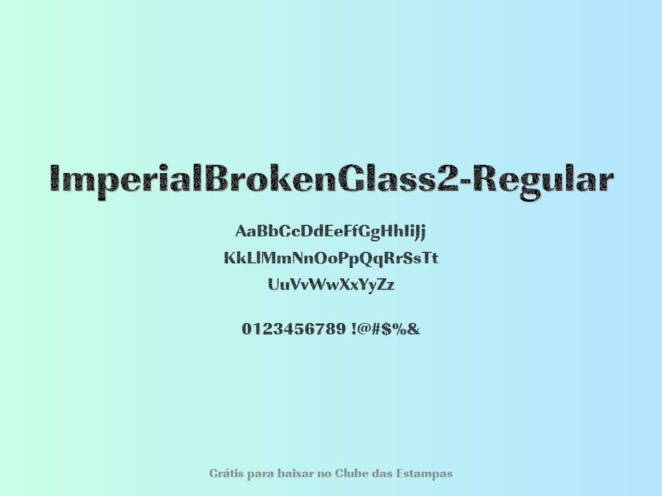 Fonte Imperialbrokenglass2 Regular Grátis Para Baixar