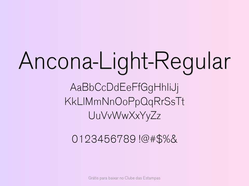 Fonte Ancona Light Regular Grátis Para Baixar