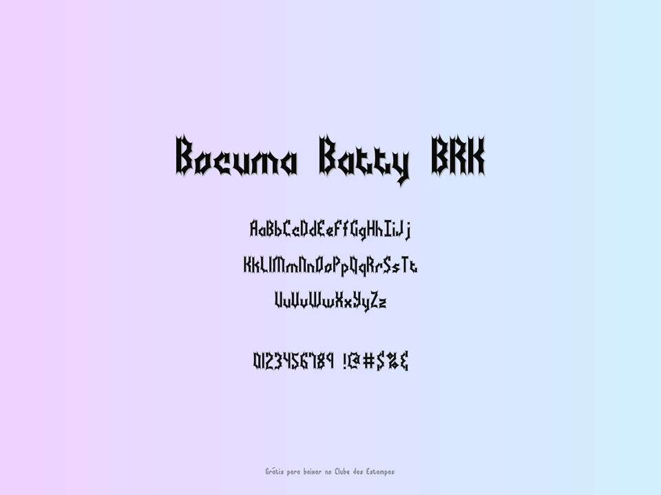 Fonte Bocuma Batty Brk Grátis Para Baixar