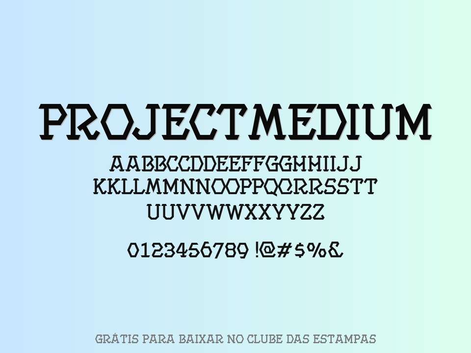 Fonte Projectmedium Grátis Para Baixar