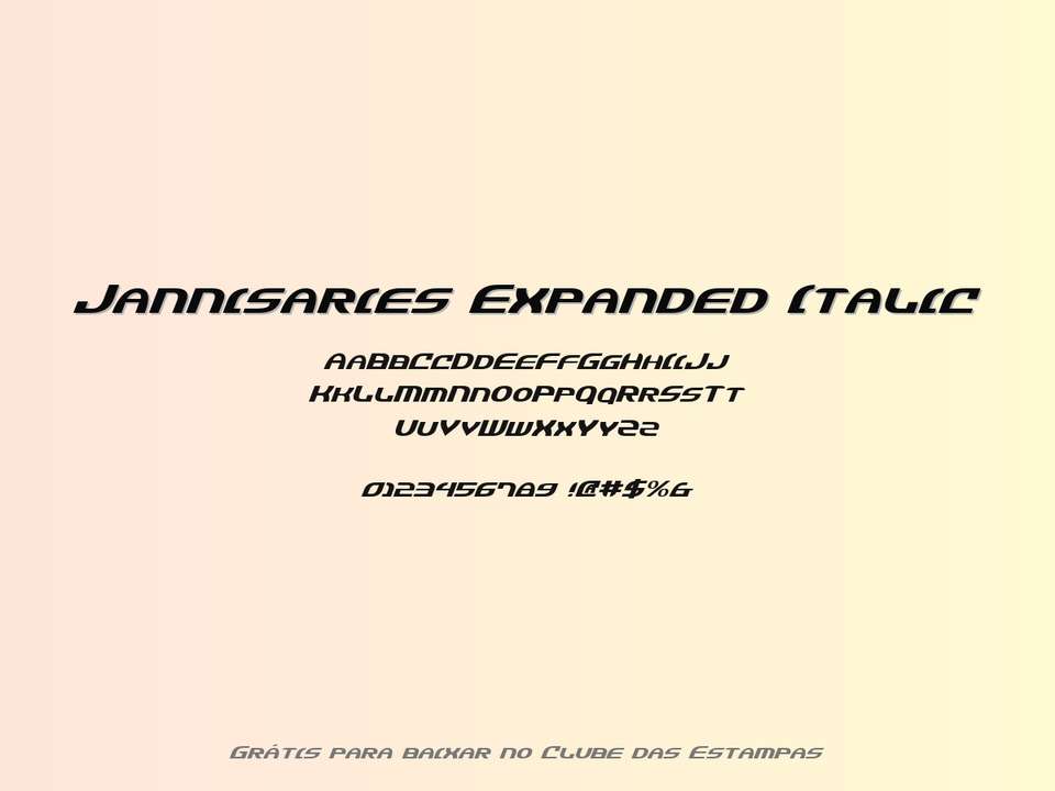 Fonte Jannisaries Expanded Italic Grátis Para Baixar