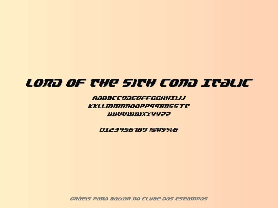 Fonte Lord Of The Sith Cond Italic Grátis Para Baixar