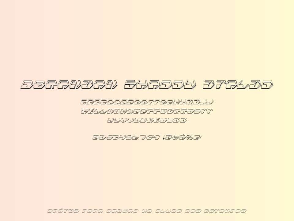Fonte Deranian Shadow Italic Grátis Para Baixar