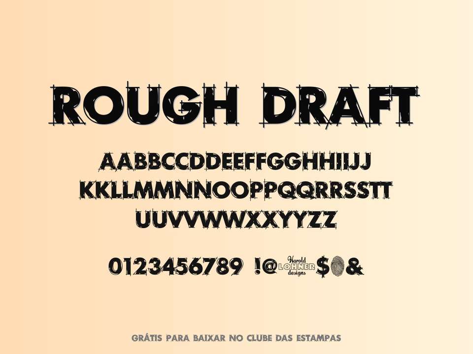 Fonte Rough Draft Grátis Para Baixar
