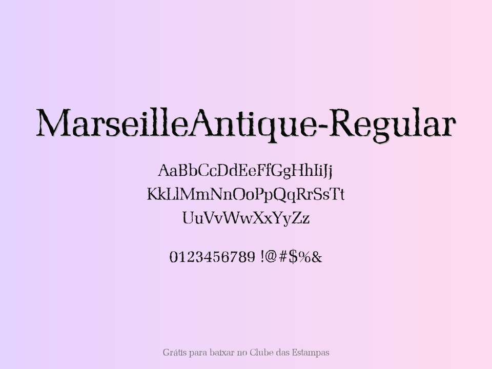 Fonte Marseilleantique Regular Grátis Para Baixar